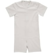 Kid's Back-Zipper One-Piece Onesie-Like Bodysuit Underwear-Black and White